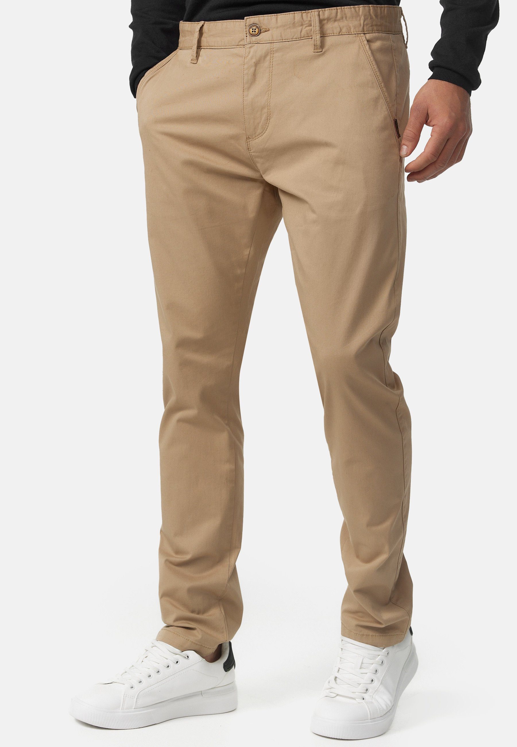 Indicode Chinohose Herren Cherry Chino Hose Herrenhose 98% Baumwolle, 2% Elasthan