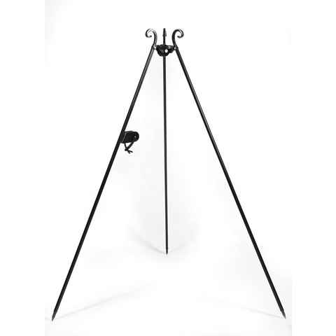 CookKing Schwenkgrill Stahl Dreibein, Dreibein-Gestell mit Kurbel, für Schwenkgrill, 180 cm