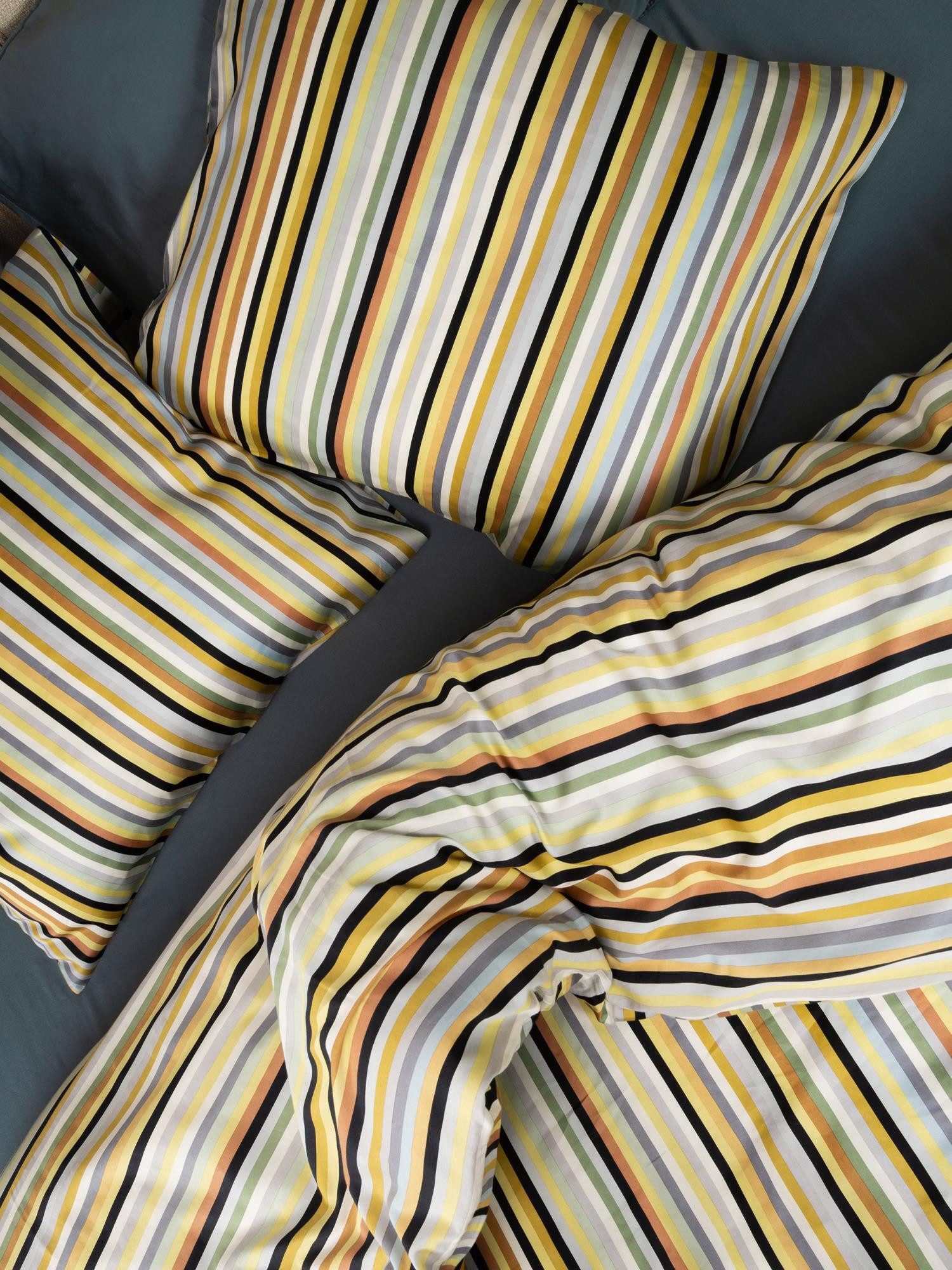 Essenza Bettwäsche Donna, Satin, 2 teilig, mit Streifen