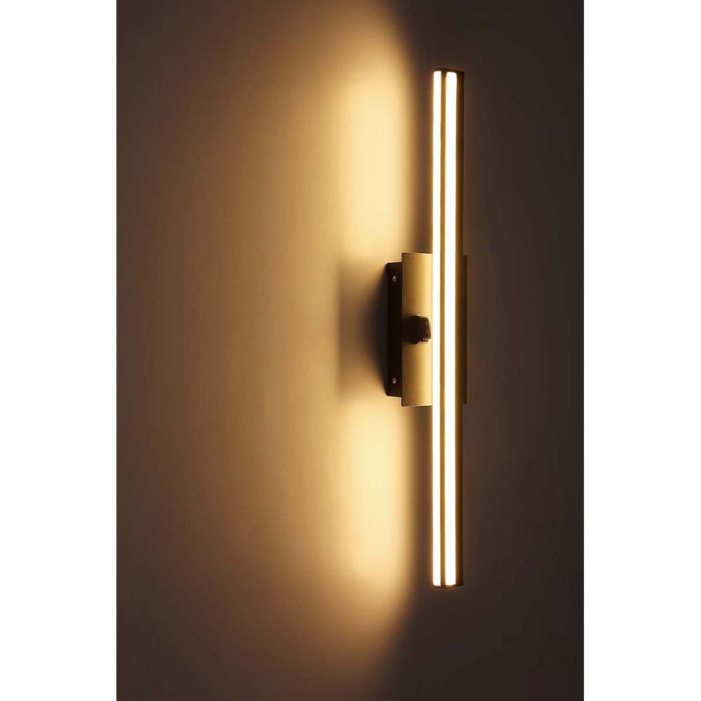 ALU Wandleuchte, Warmweiß, Beleuchtung Lampe fest LED Design LED-Leuchtmittel Bade verbaut, LED Zimmer Leuchte IP44 etc-shop Wand