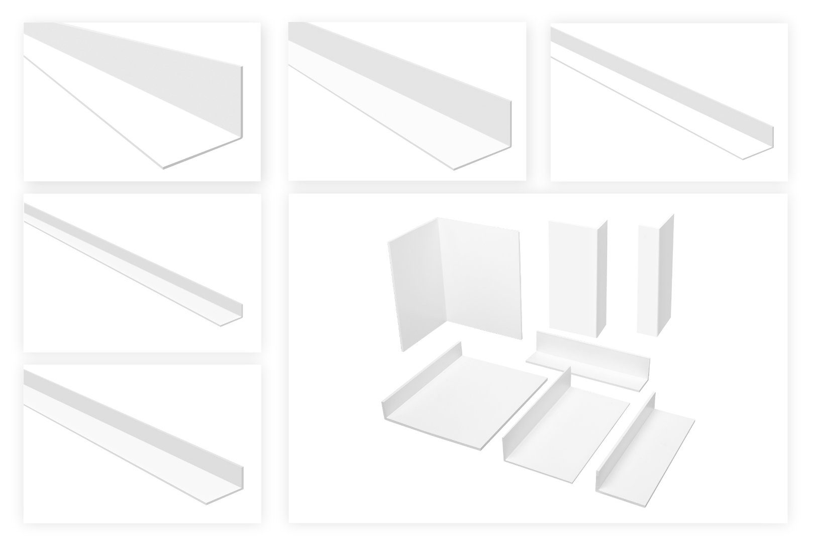 Hexim Winkelprofil Winkelleiste 360 - ungleichschenklig (Winkelprofile ungleichschenklig weiß - PVC Kunststoffwinkel, Auswahl Maße & Stärke (30x20mm) Kantenschutz Wand Leisten Profil)