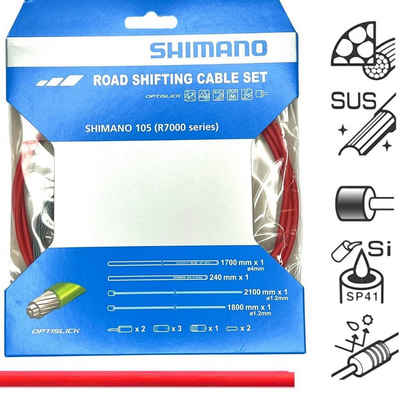 Shimano Felgenbremse Shimano Schaltzug-Set Road OT-SP41 Optislick rot