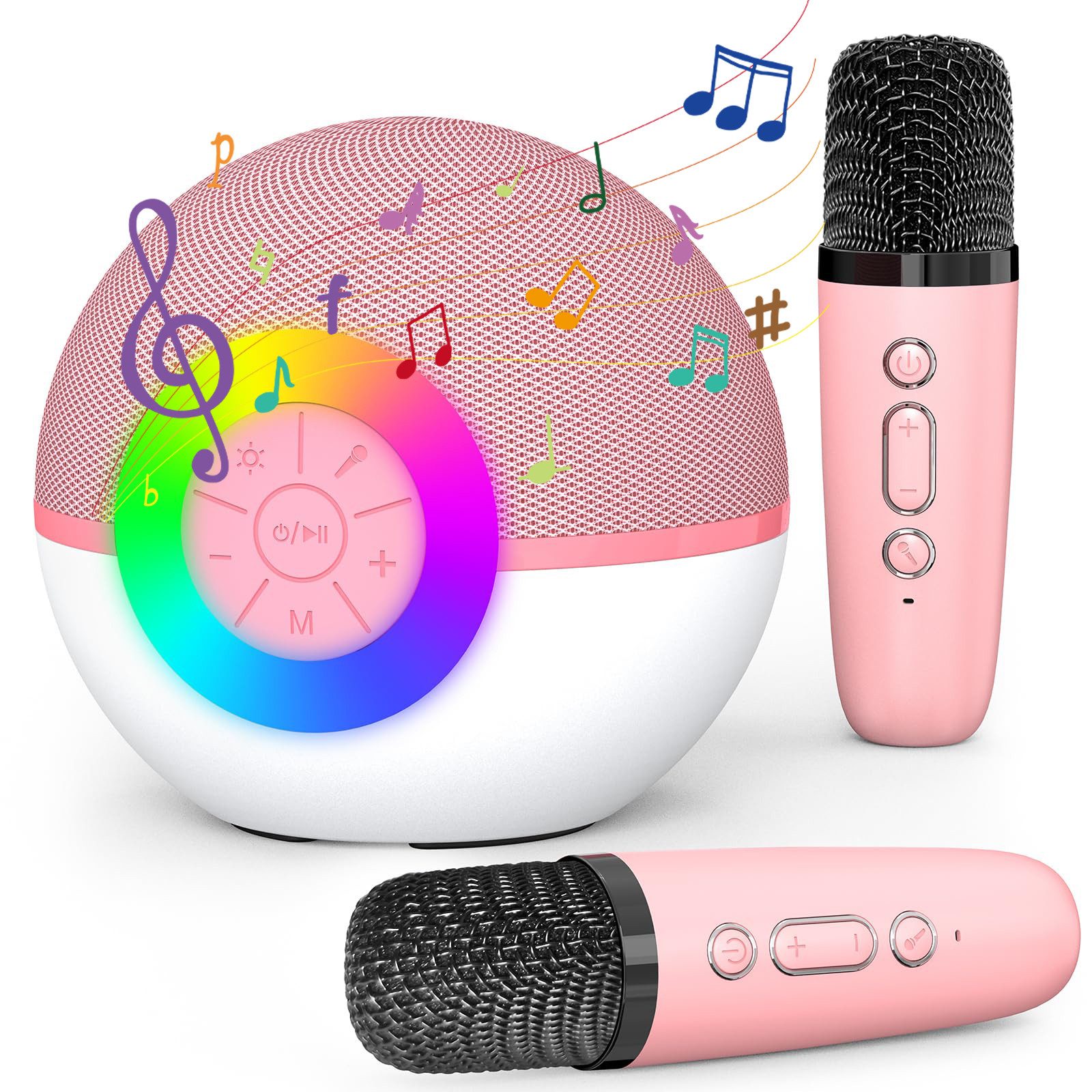 Mikrofon Tragbarer Mini-Karaoke-Maschine mit 2 Drahtlosen Mikrofonen