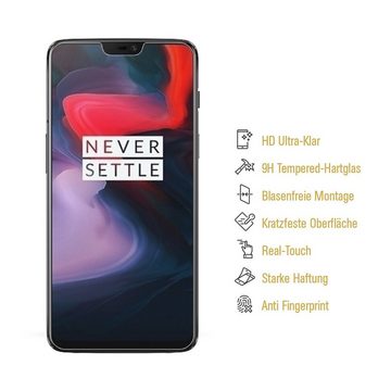 Protectorking Schutzfolie 4x 9H Hartglas für OnePlus 6 Panzerfolie Displayschutz Schutzglas, (4-Stück), klar