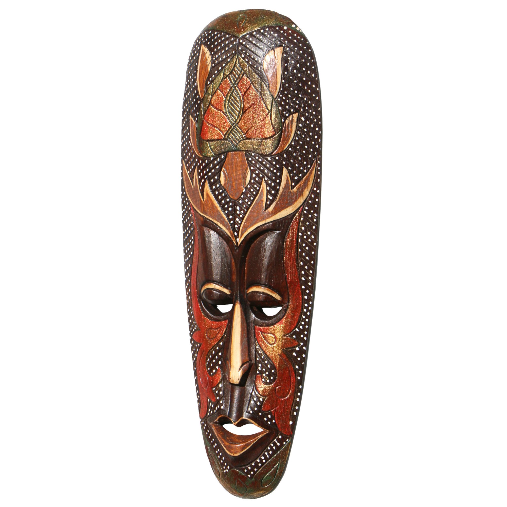 Wogeka Wanddekoobjekt Wand-Maske Gold Schildkröte 50 cm zum aufhängen Afrik günstig online kaufen