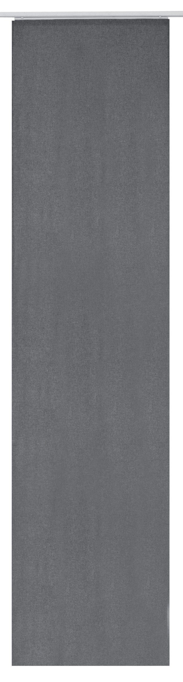 ELBERSDRUCKE Schiebegardine Schiebevorhang Lino dunkelgrau 245x60cm günstig online kaufen
