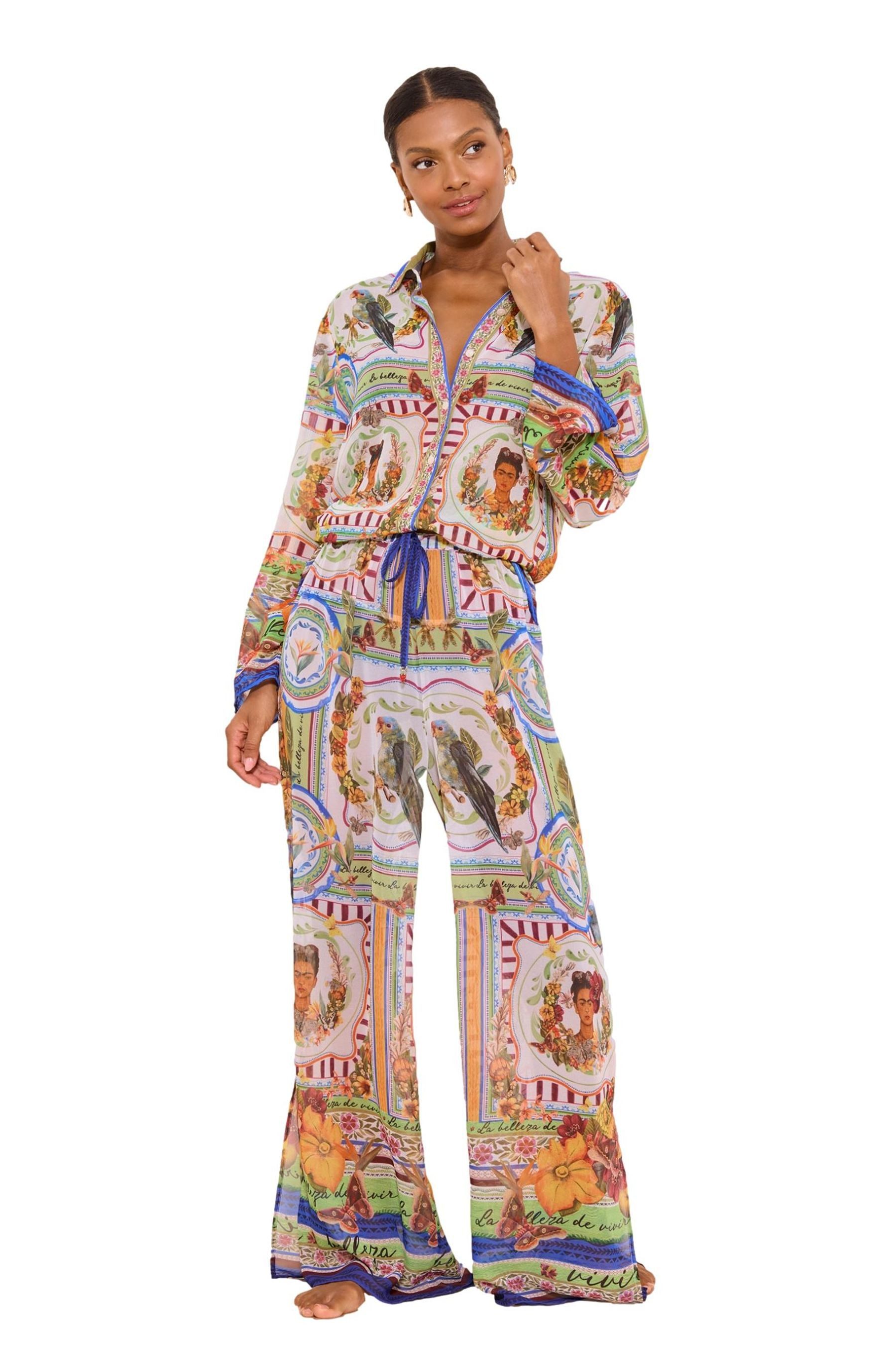 LIPSY Strandhose Lipsy Weite Strandhose mit Print (1-tlg)