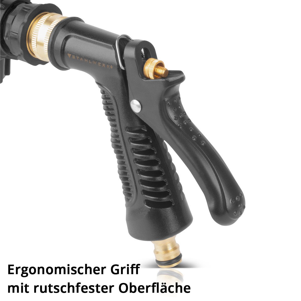 STAHLWERK Autowaschbürste Autowasch-Schaumspritzpistole RP-91 ST, (Set, 2-tlg., Einzelartikel), erlaubt komfortables Arbeit bei längeren Einsatzzeiten