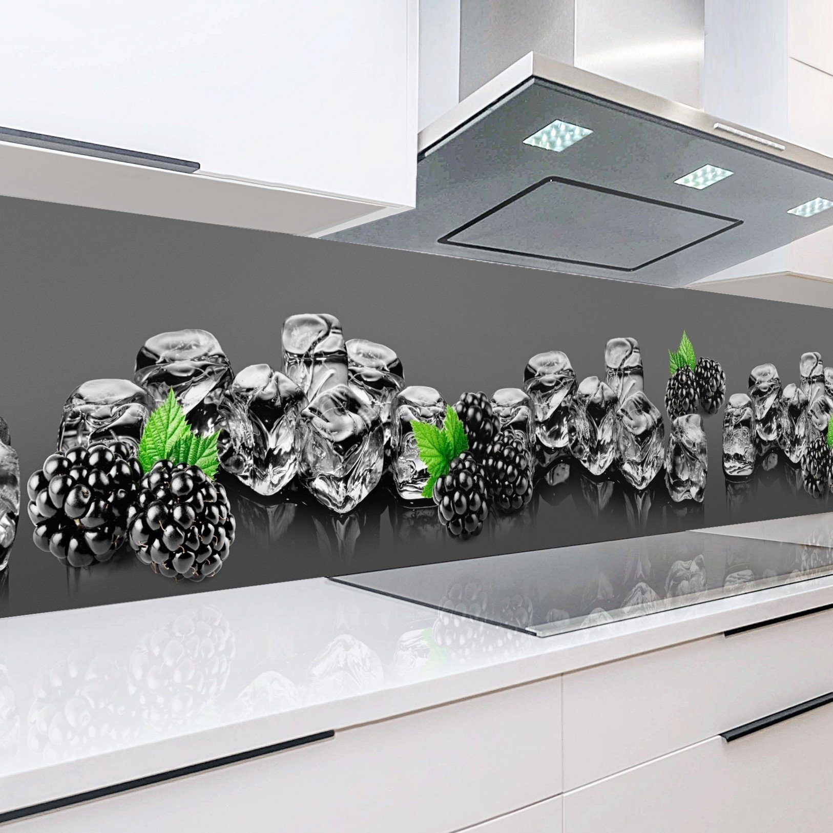 Rodnik Küchenrückwand DELUXE Platte Monolith Qualität Direktdruck mit in Brombeeren, ABS-Kunststoff