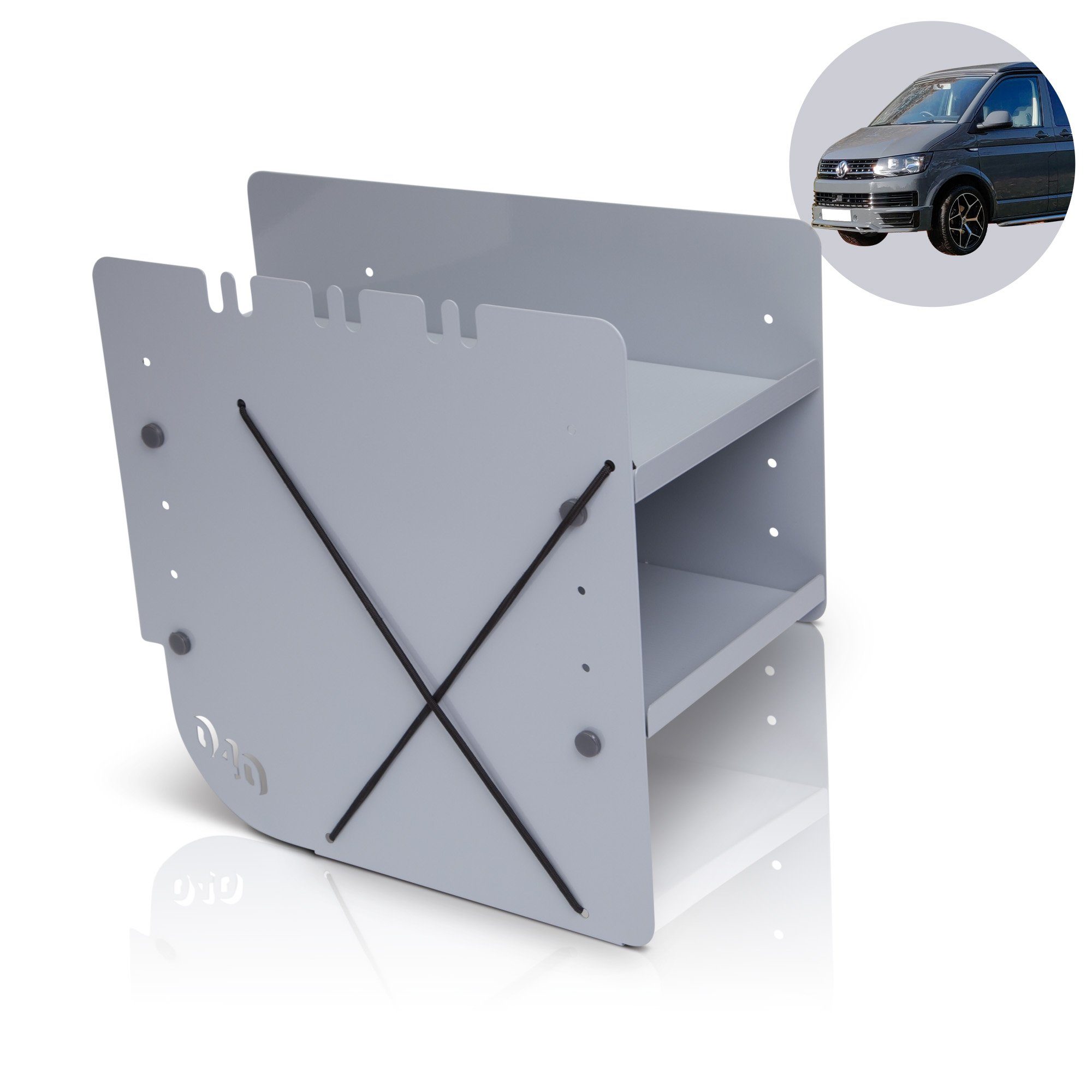 Spanngurt 040 Parts Schuhregal GRAU BEIFAHRERSEITE Zubehör passend für VW T5 T6