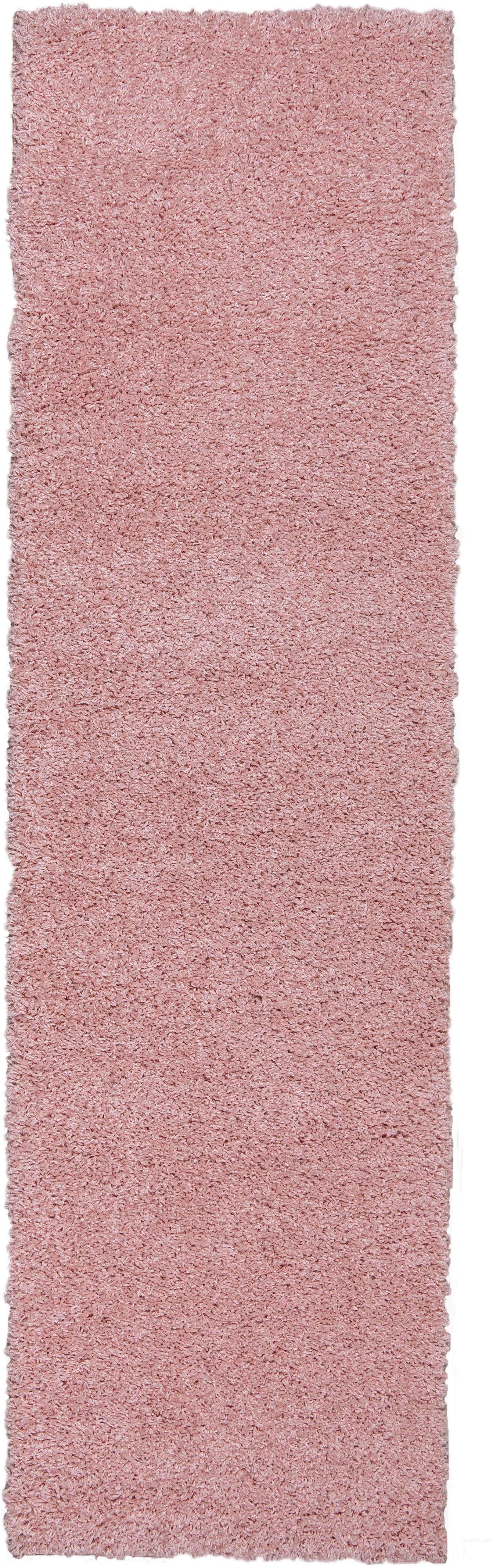 Läufer Shaggy 30, Höhe: Home weich mm, und Teppich-Läufer, affaire, besonders rosa Uni-Farben, kuschelig Brücke, rechteckig, 30
