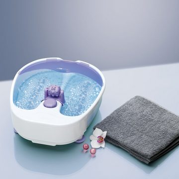 CLATRONIC Fußbad Fußmassagegerät Fuß-Massagegerät FM 3389, Whirlpool-Effekt, gummierte Füße, mit Massagerolle, Spritzschutz