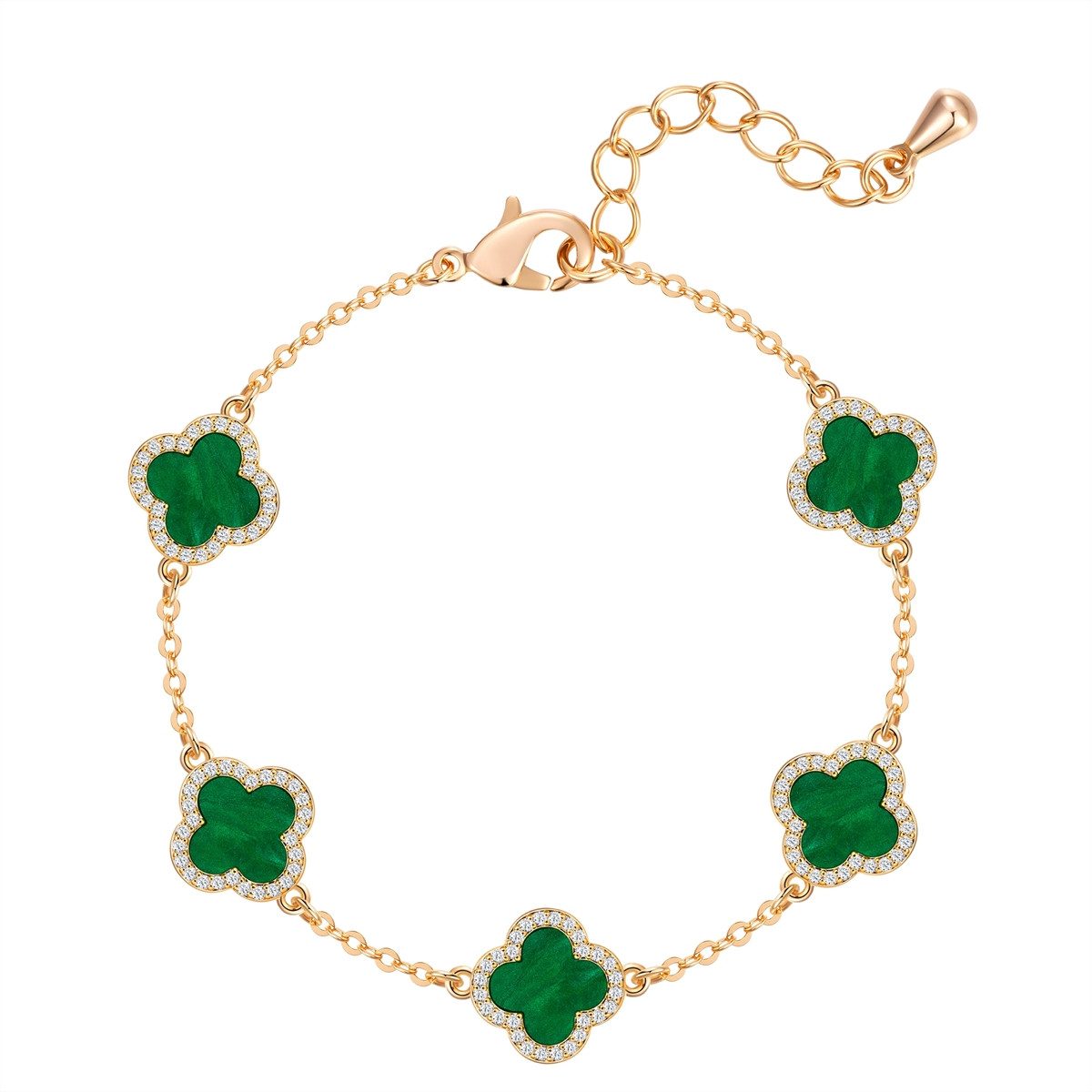 Armband Kleeblatt gelbgold