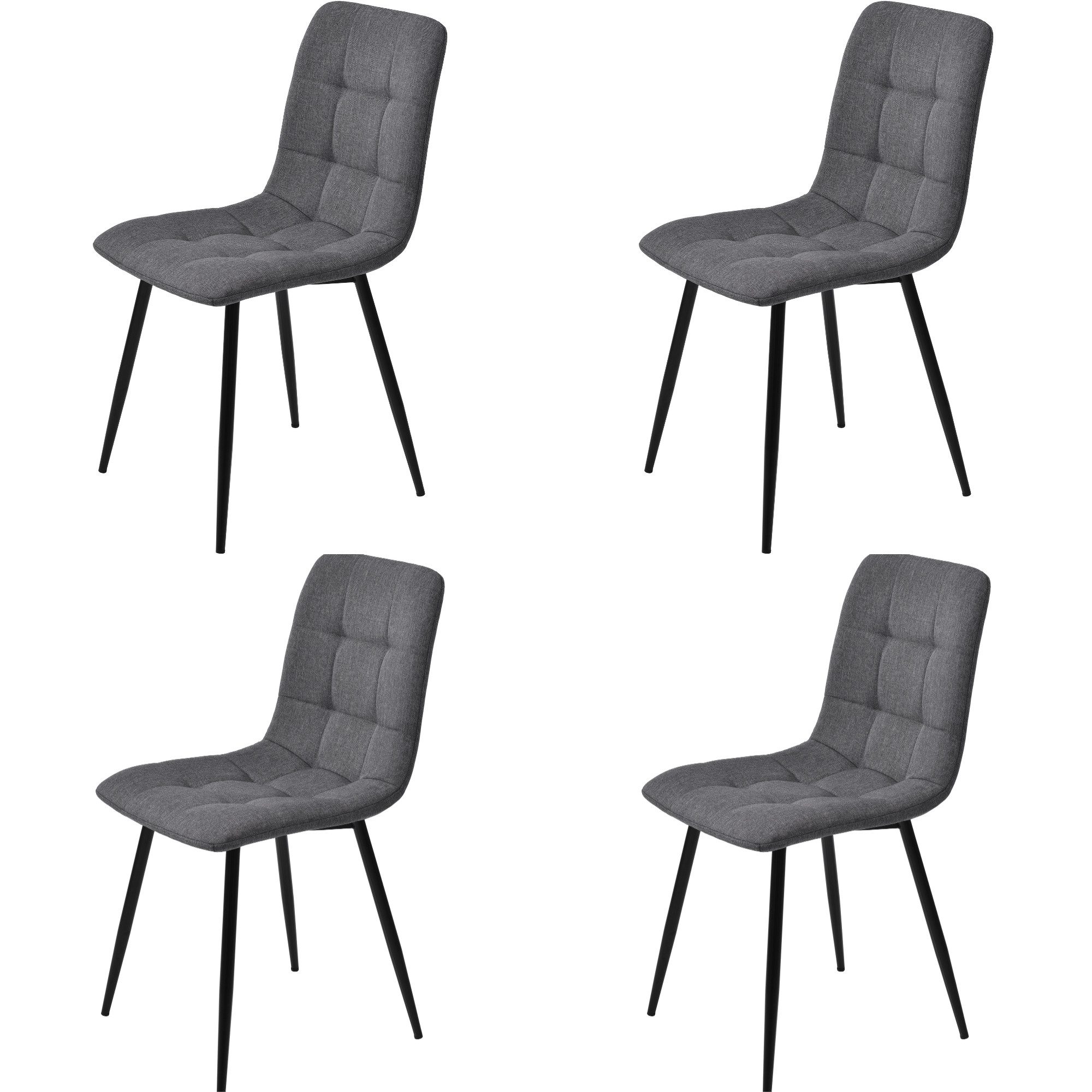 IDEASY 4-Fußstuhl 4St, Polsterstuhl Design Stuhl, günstig online kaufen