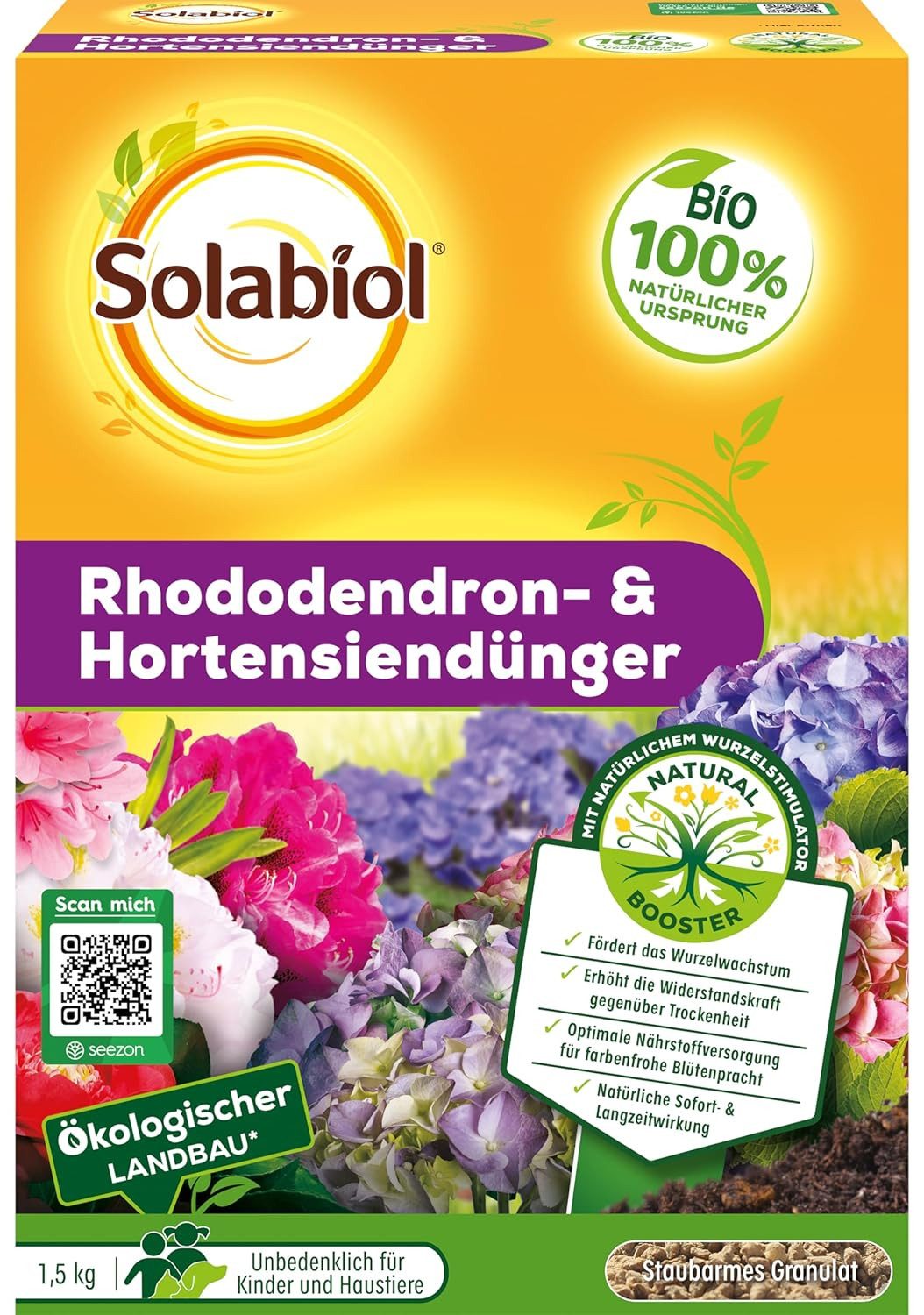 Spezialdünger Solabiol Rhododendron- & Hortensiendünger 1,5 kg