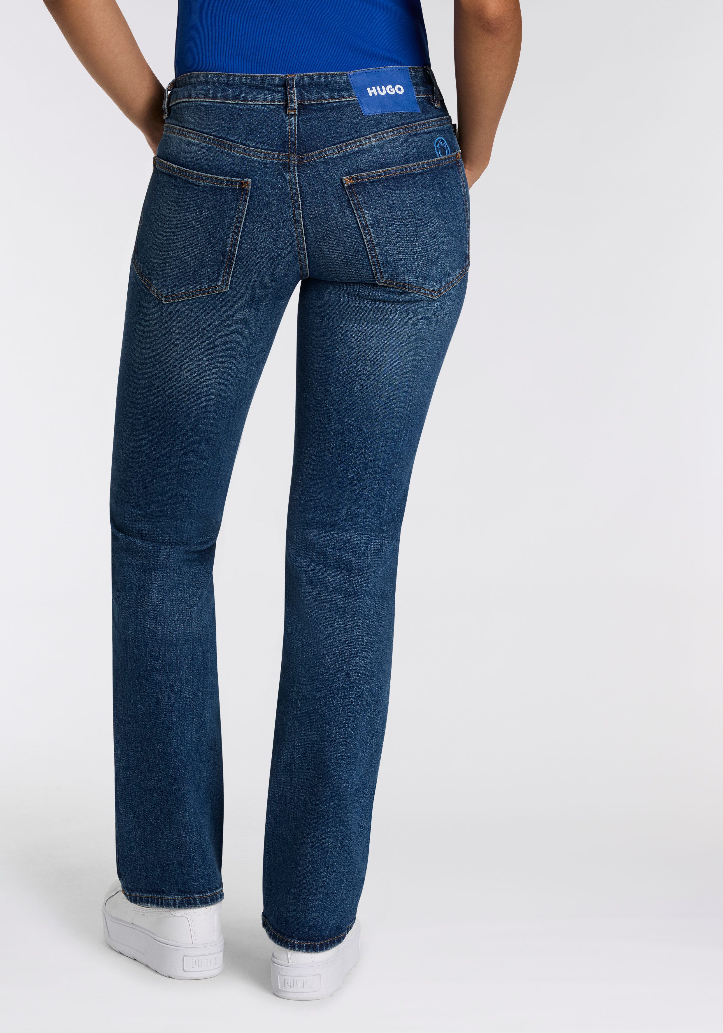 HUGO Bootcut-Jeans Gamera Low Rise
