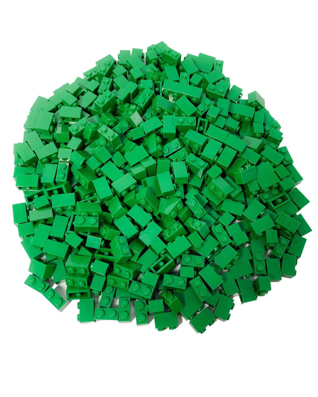 Lego 100 Bausteine 1x2 in grün 3004 