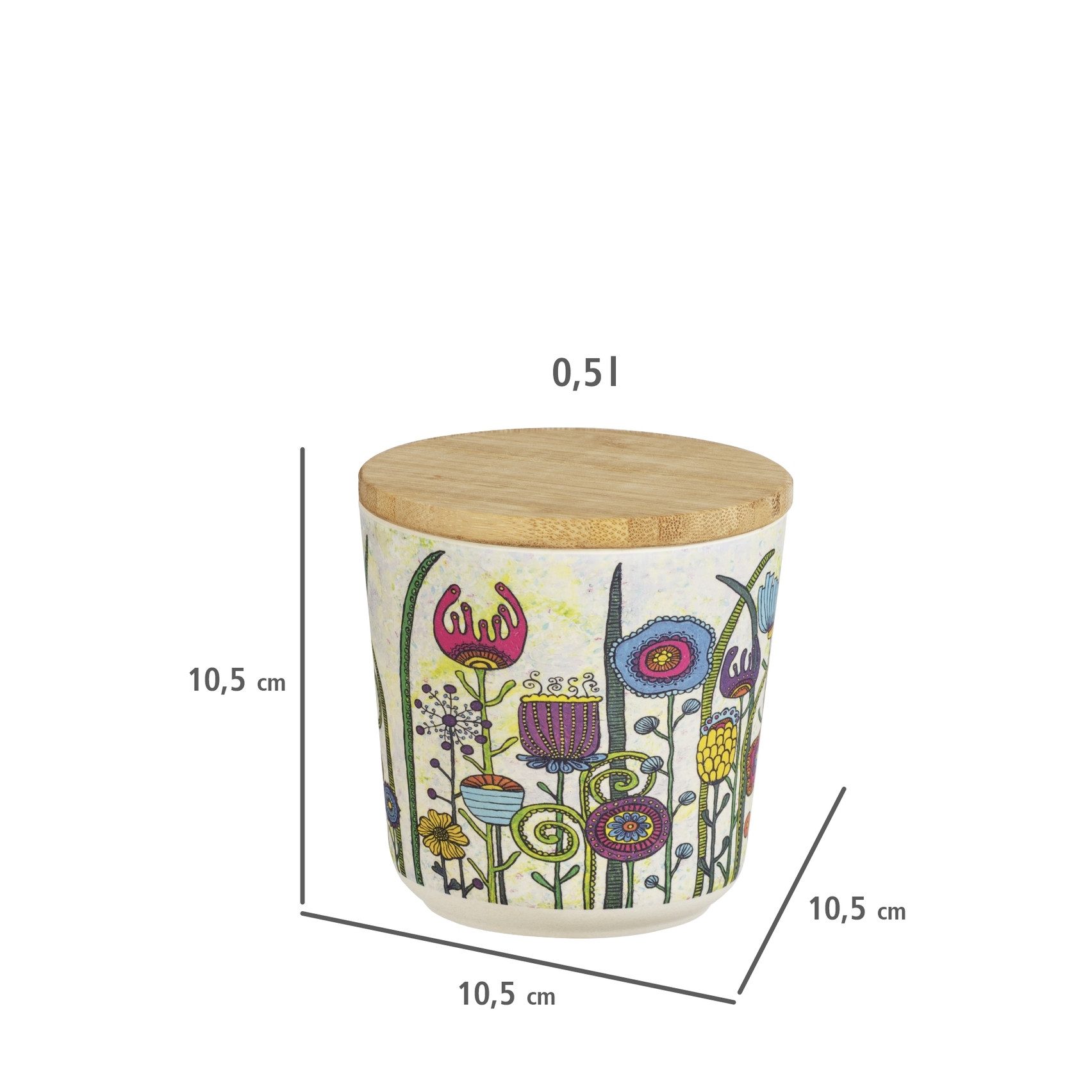 WENKO Aufbewahrungsdose Modell Garden (Set, 3 St), aus Kunststoff mit Bambusdeckel, FSC®-zertifiziert – Bild 5 von 5