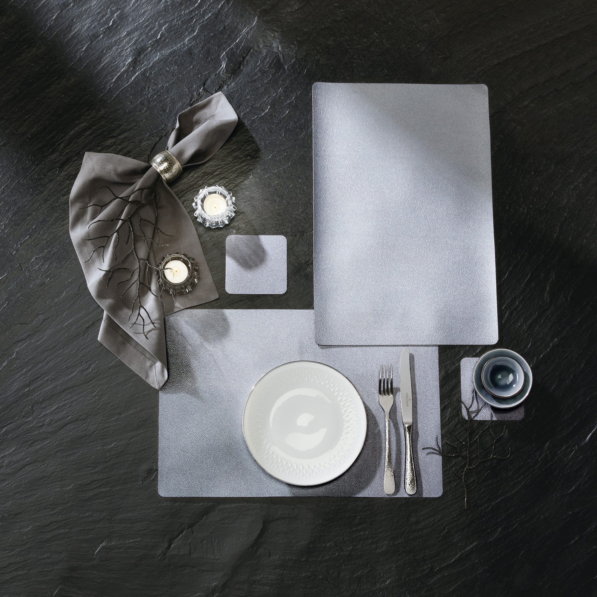 Erwin Müller Platzset Tischset "Lagoa" 2er-Pack, Uni