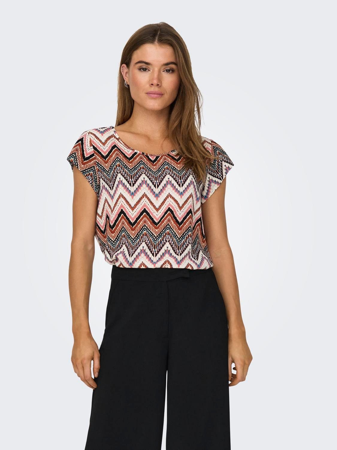 ONLY Shirtbluse ONLVIC S/S AOP TOP günstig online kaufen