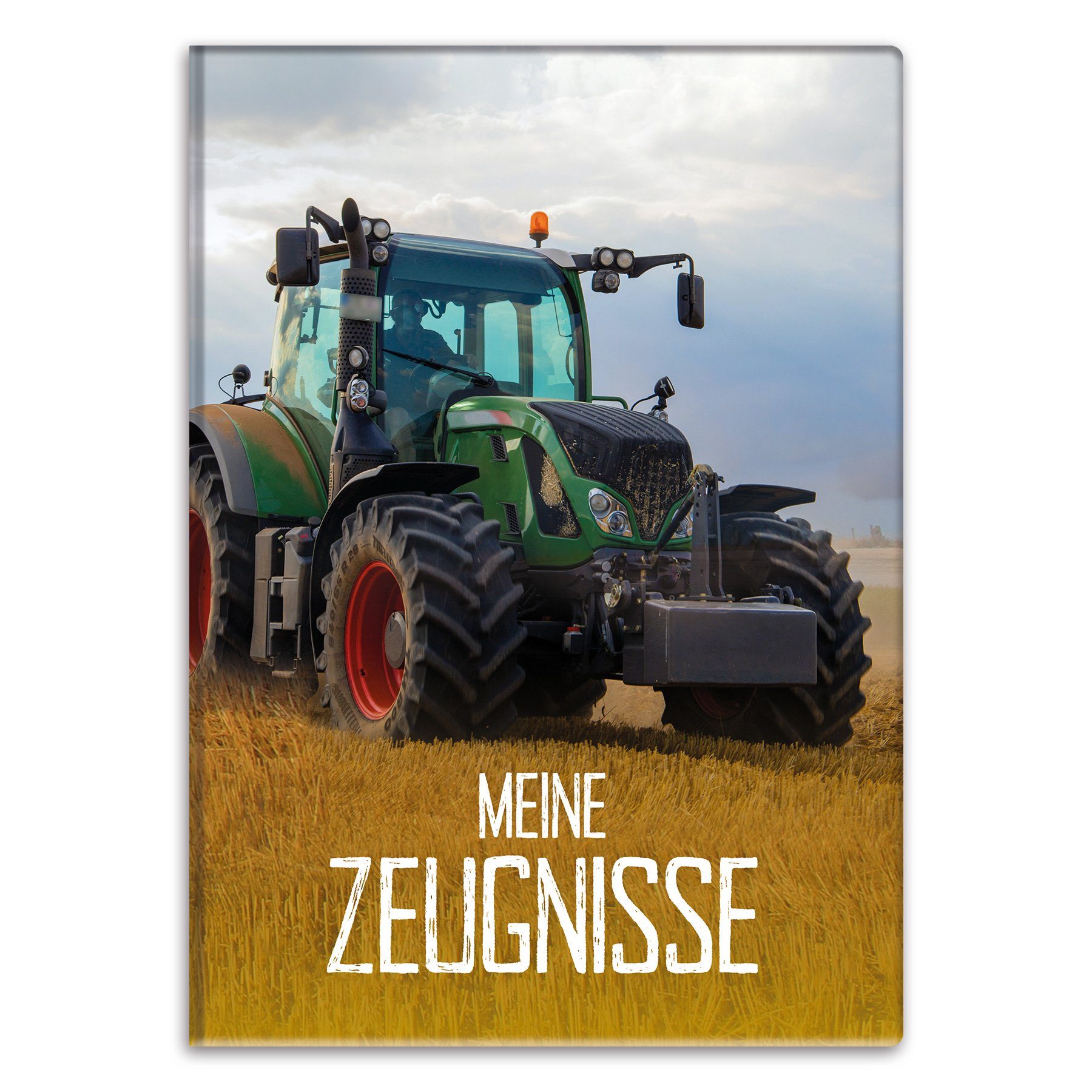 Organisationsmappe itenga Zeugnismappe Motiv Traktor auf dem Feld - DIN A4 wattierter Ei