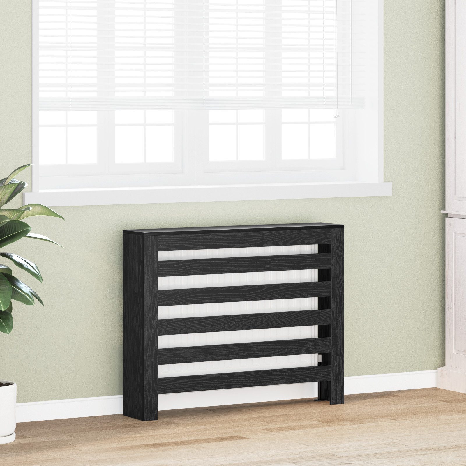 vidaXL Heizkörper-Wäschetrockner Heizkörperabdeckung Schwarze Eiche 104x20x günstig online kaufen