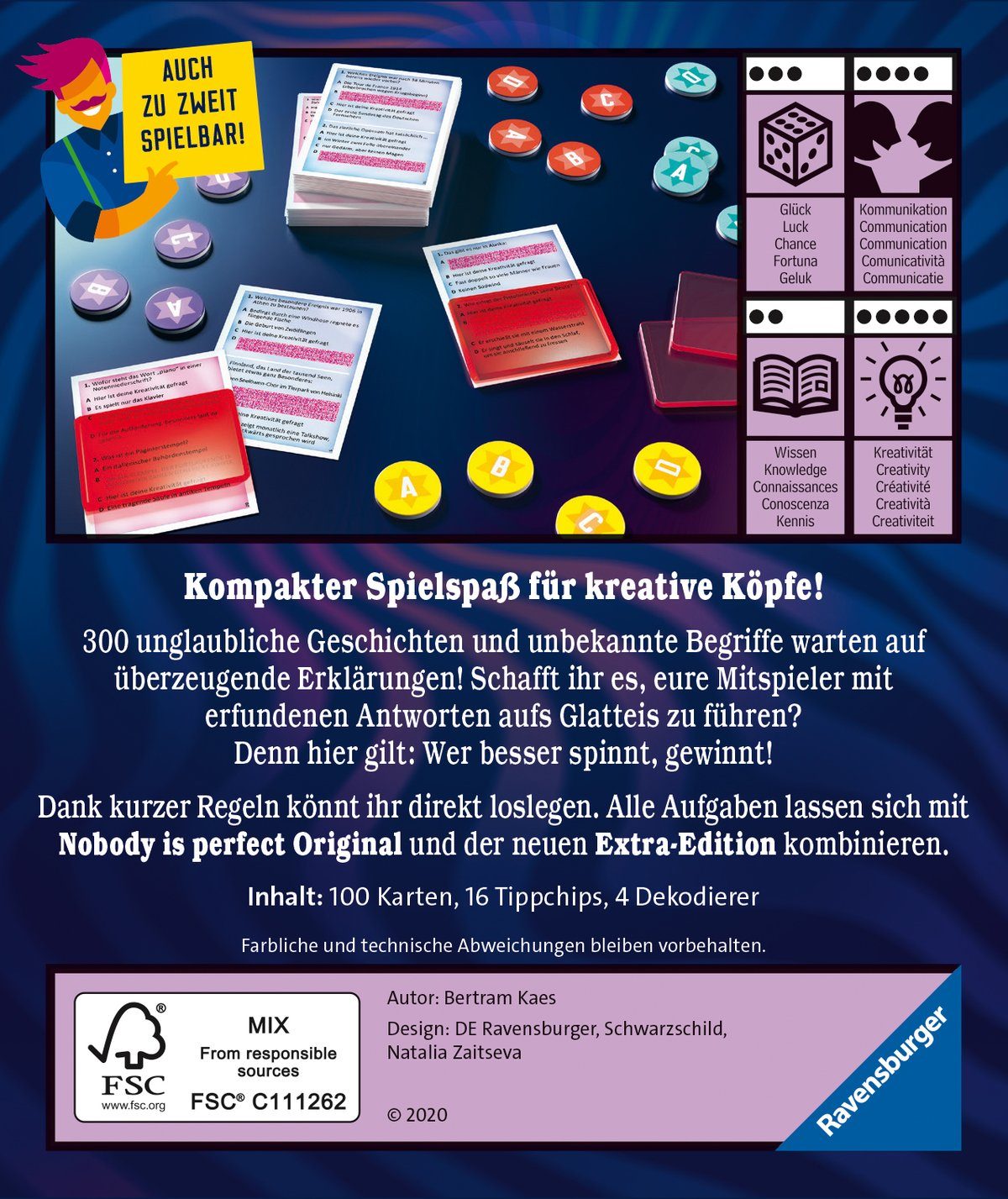 Ravensburger Spiel Nobody is perfect Mini Edition, Made in Europe