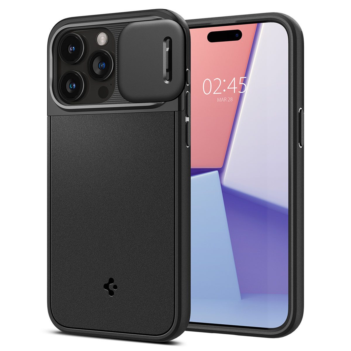 Spigen Backcover Spigen Optik Armor MagSafe Apple iPhone 15 Pro Max - Schwarz