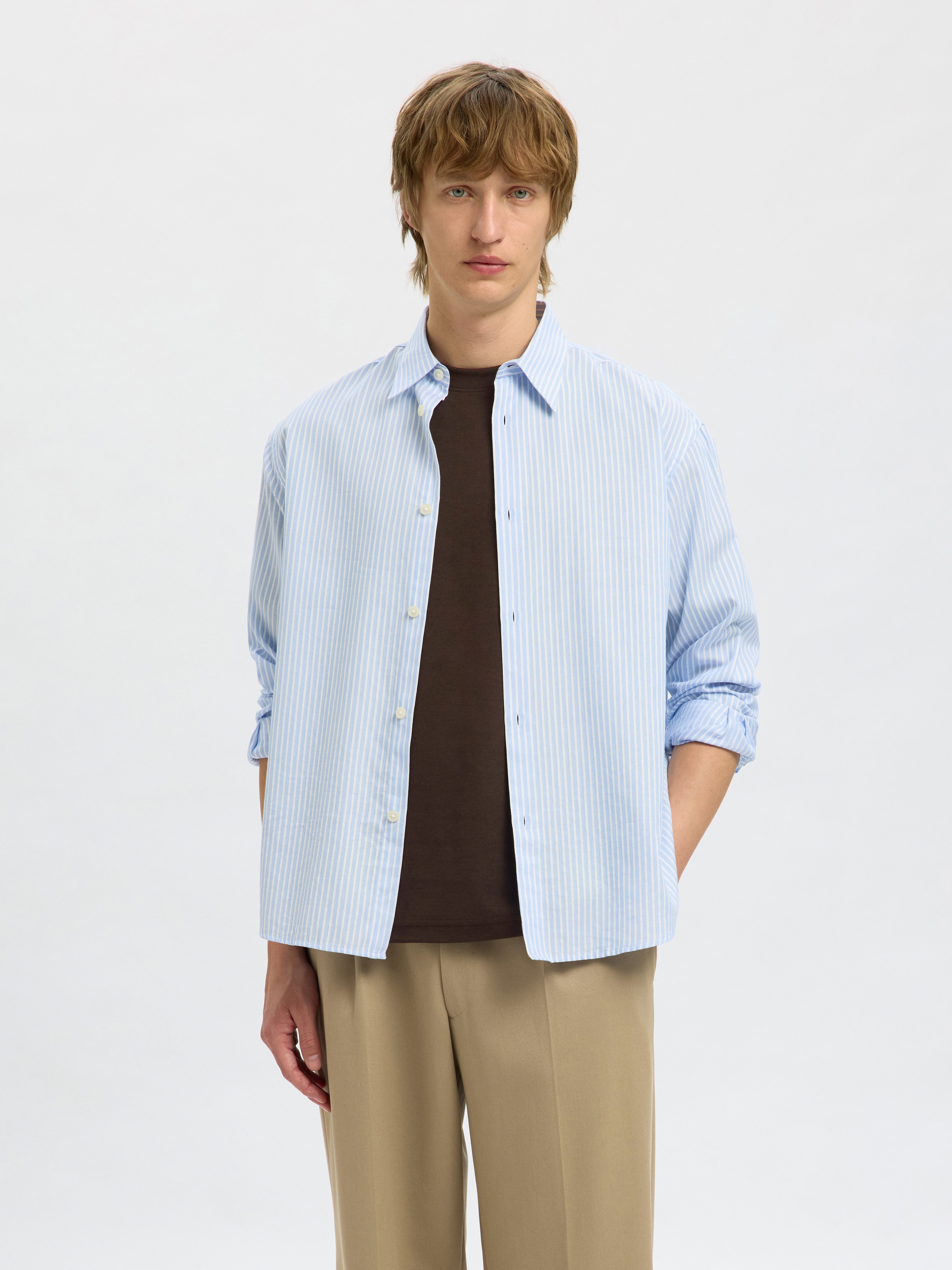 SELECTED HOMME Rundhalsshirt SLHLOOSEOSCAR SS O-NECK günstig online kaufen