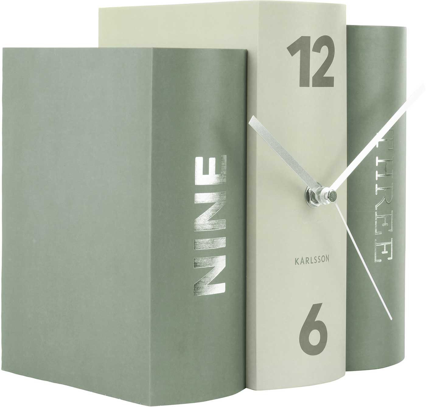 Karlsson Tischuhr Tischuhr modern Book Clock - Karlsson Modell: KA5756GR
