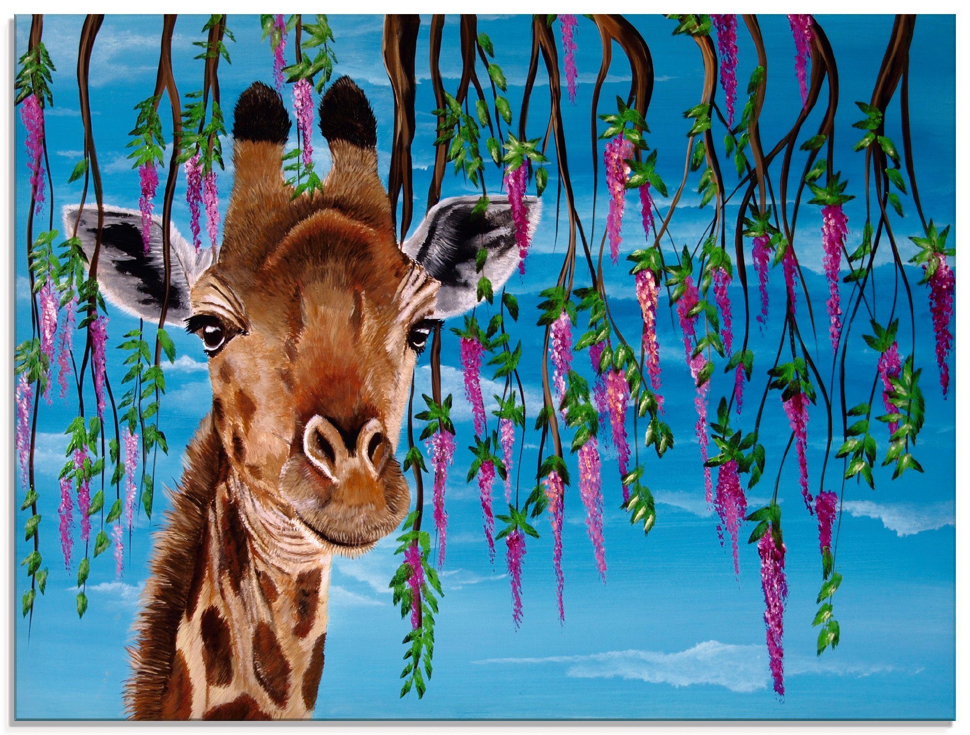 Artland Glasbild Giraffe, Wildtiere (1 St), in verschiedenen Größen | Bilder