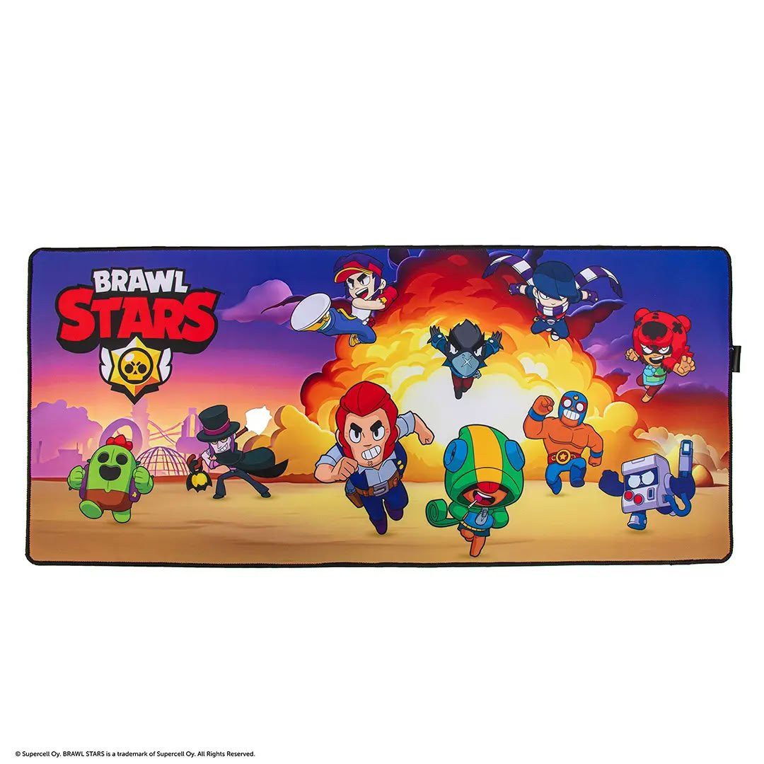 Cinereplicas Gaming Mauspad Brawl Stars Ready to Brawl XL Gaming Desk Mousepad Bunt (80 x 35 cm)