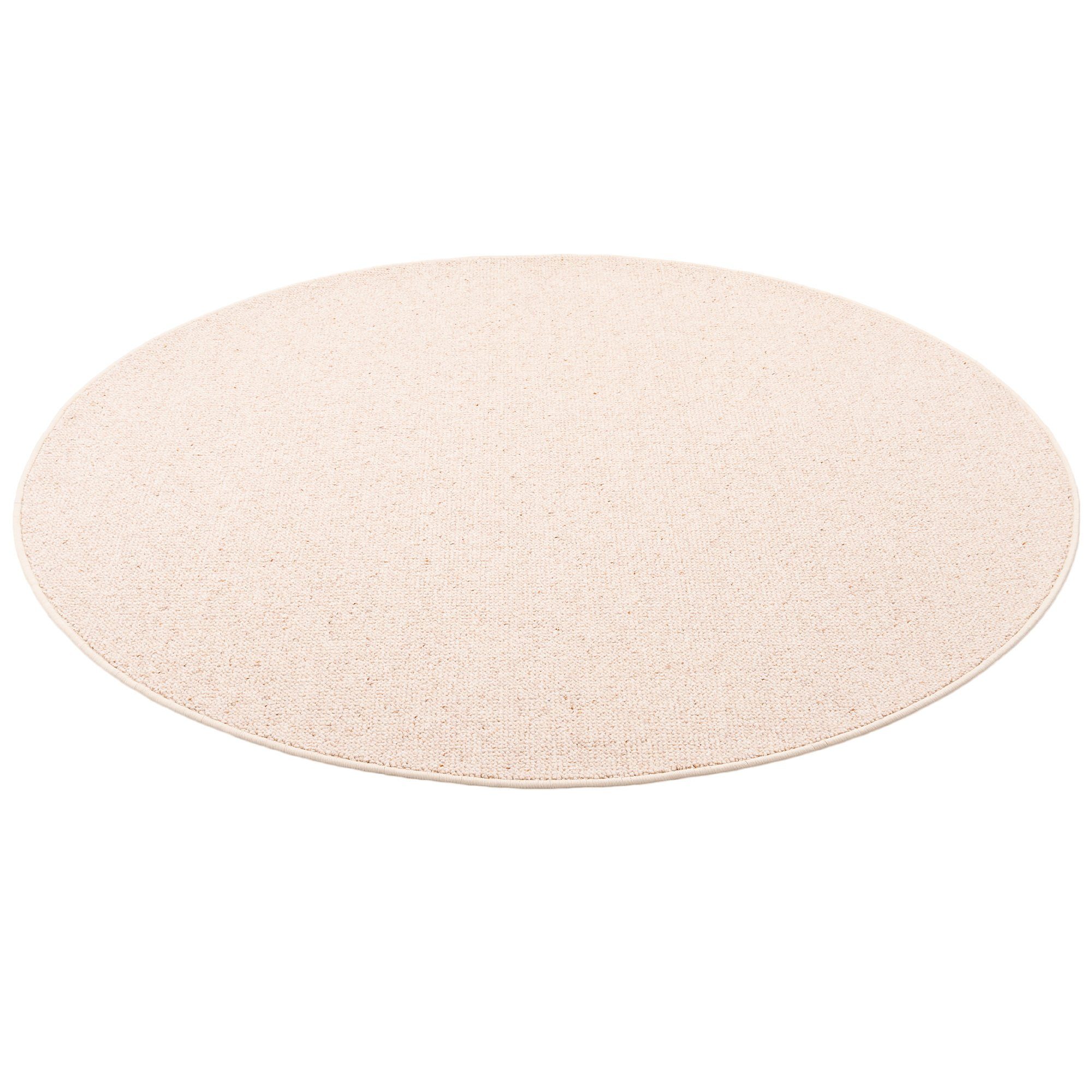 Snapstyle Wollteppich Natur Teppich Wolle Berber Rund, Rund, Höhe: 10 mm – Bild 5 von 5