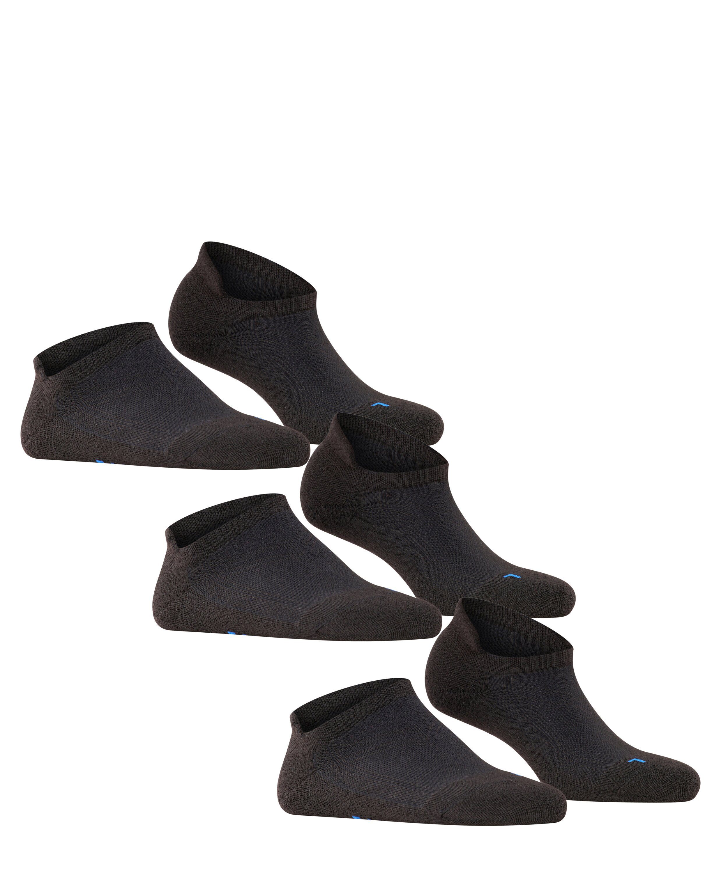 (3000) 3-Pack mit Kick Plüschsohle Cool (3-Paar) ultraleichter Sneakersocken black FALKE