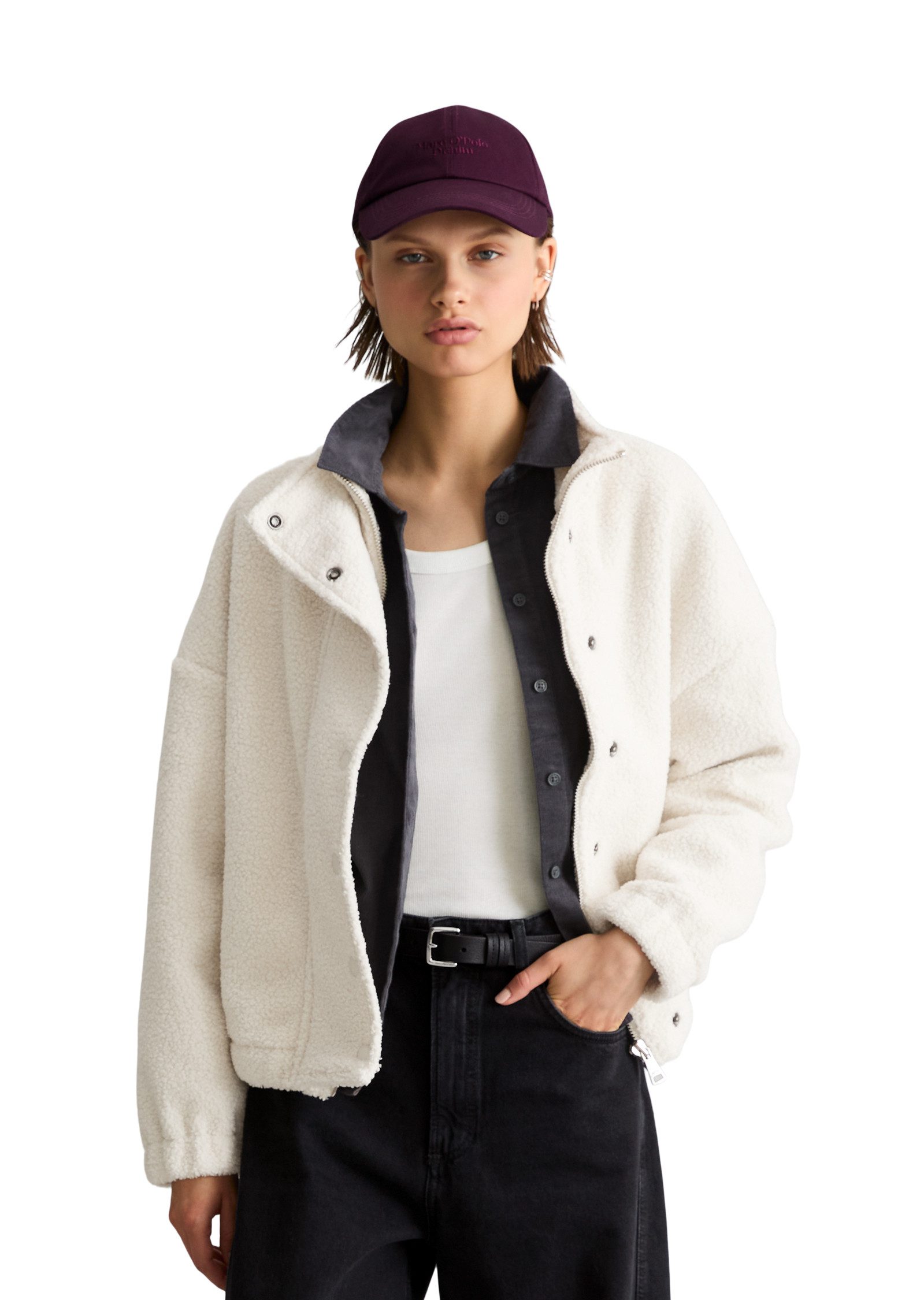 Marc O'Polo DENIM Sweatjacke aus recyceltem Polyester