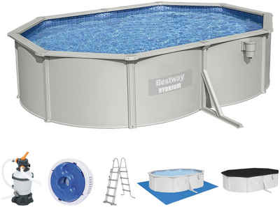 Bestway Framepool Hydrium Pool Set oval (6-tlg), 6-tlg., BxLxH: 360x500x120 cm, mit Sandfilteranlage