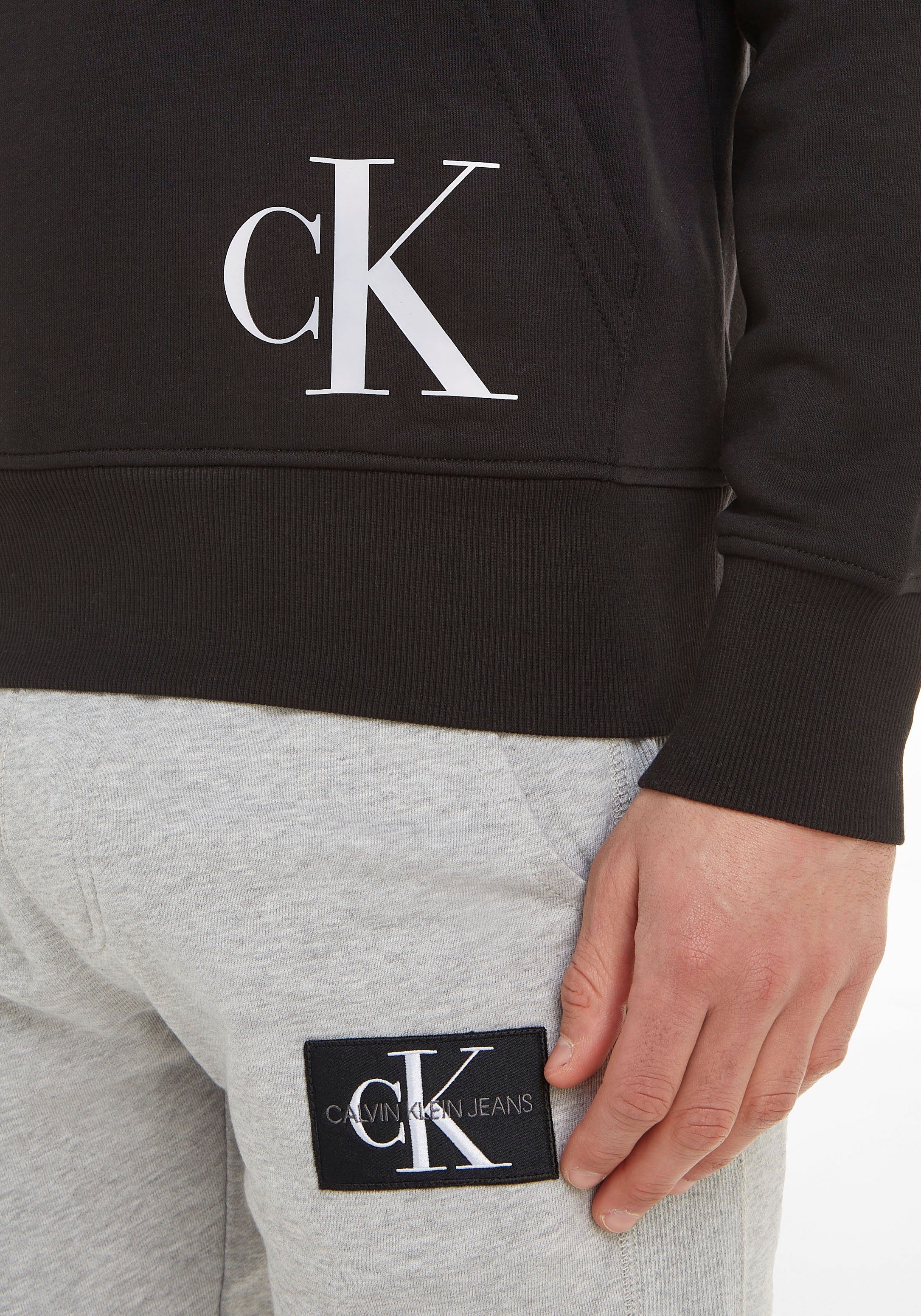 Calvin Klein Jeans Klein mit Logodruck Black Ck Calvin Kapuzensweatshirt