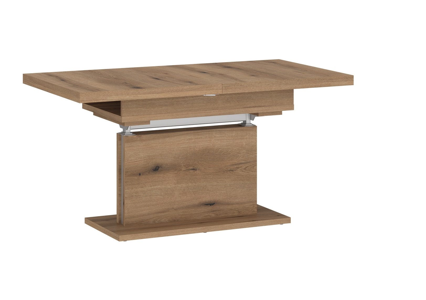 freiraum Couchtisch CORTADO, ausziehbar, höhenverstellbar, Eiche Dekor - 110/150x59/72x70cm (BxHxT)