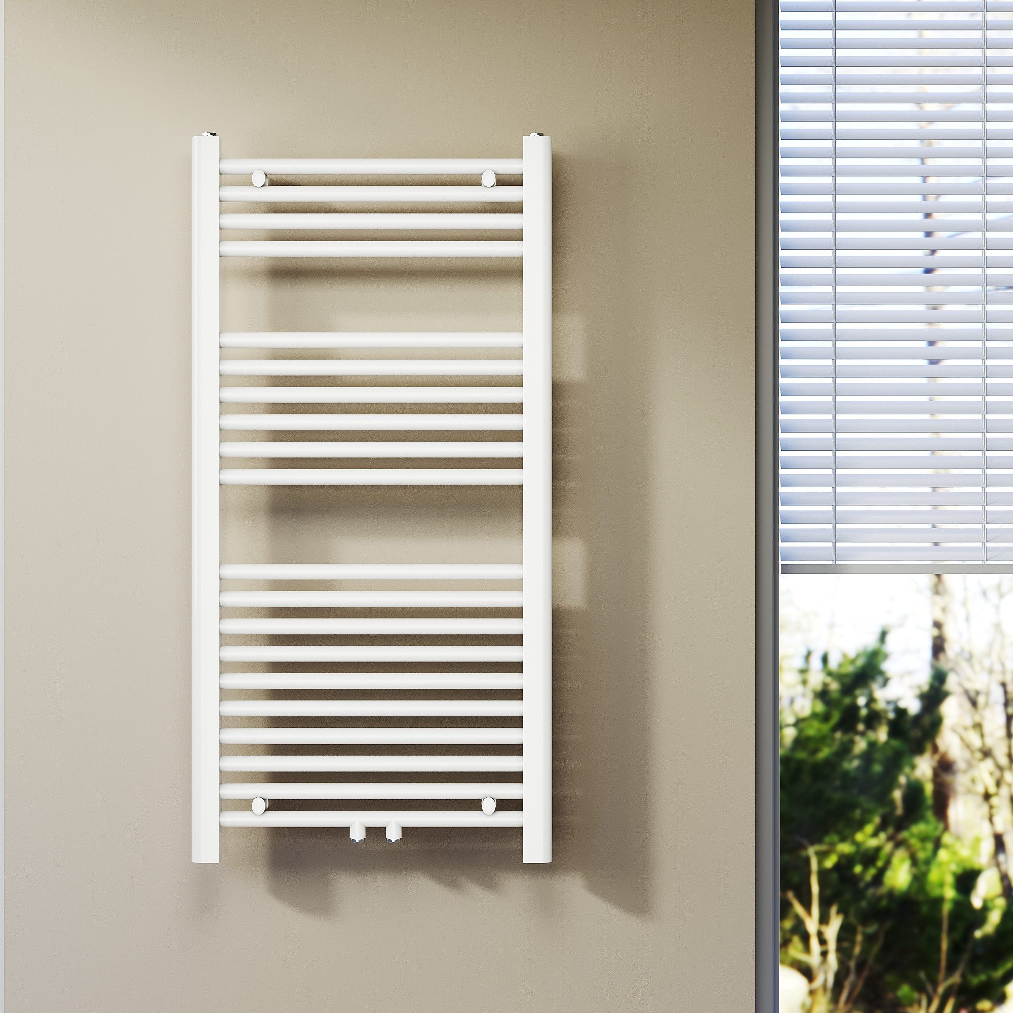 SONNI Badschnellheizer Badheizkörper Weiß Mittelanschluss Handtuchtrockner günstig online kaufen