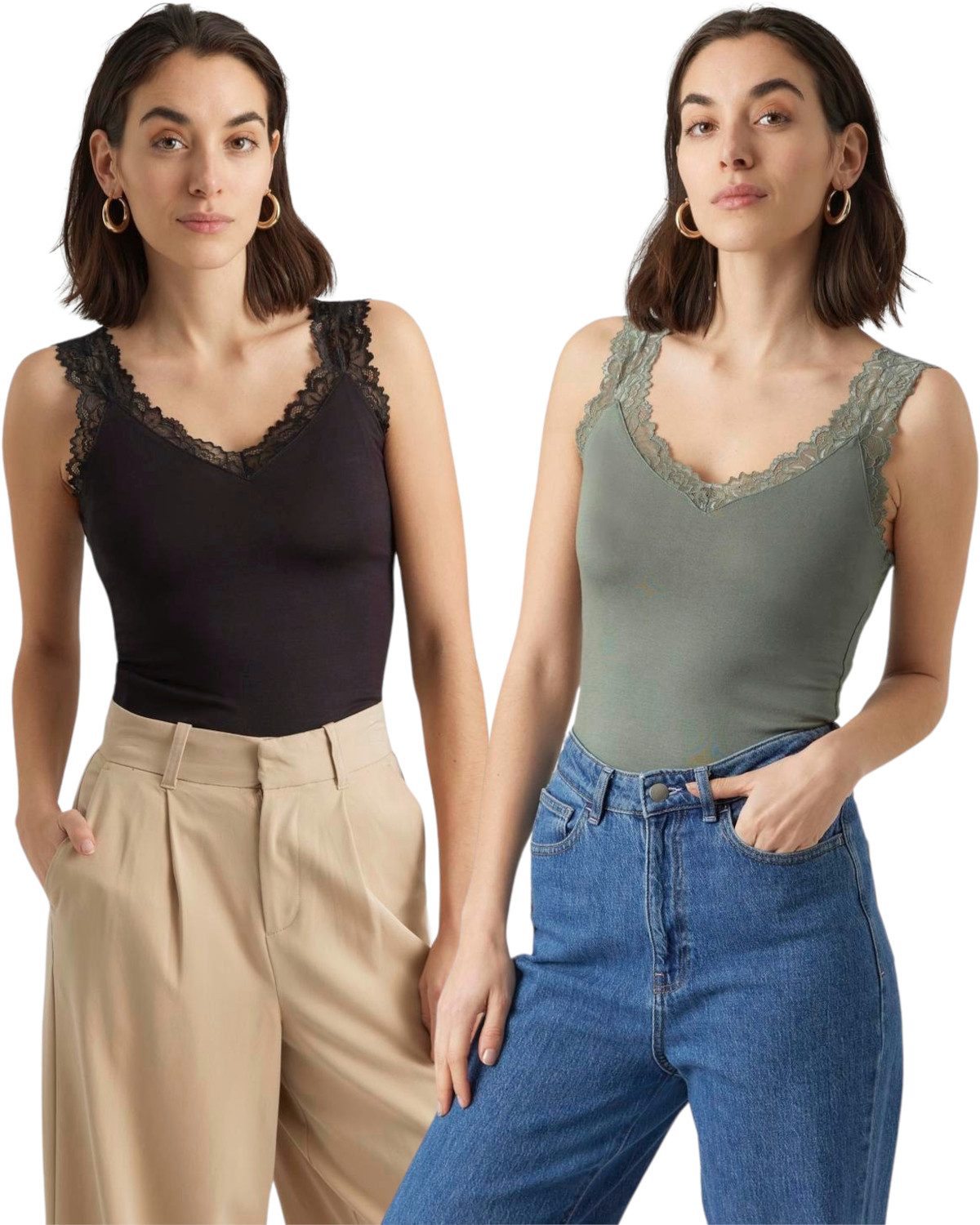 Vero Moda Spitzentop (Set, 2er-Pack) Basic günstig online kaufen