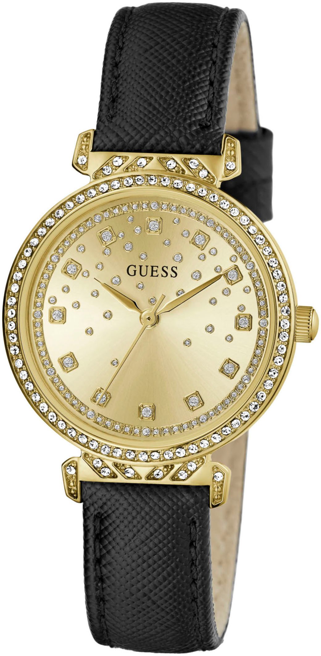 Guess Quarzuhr ENCHANTMENT GW0764L2, Armbanduhr, Damenuhr, Kristallsteine, günstig online kaufen