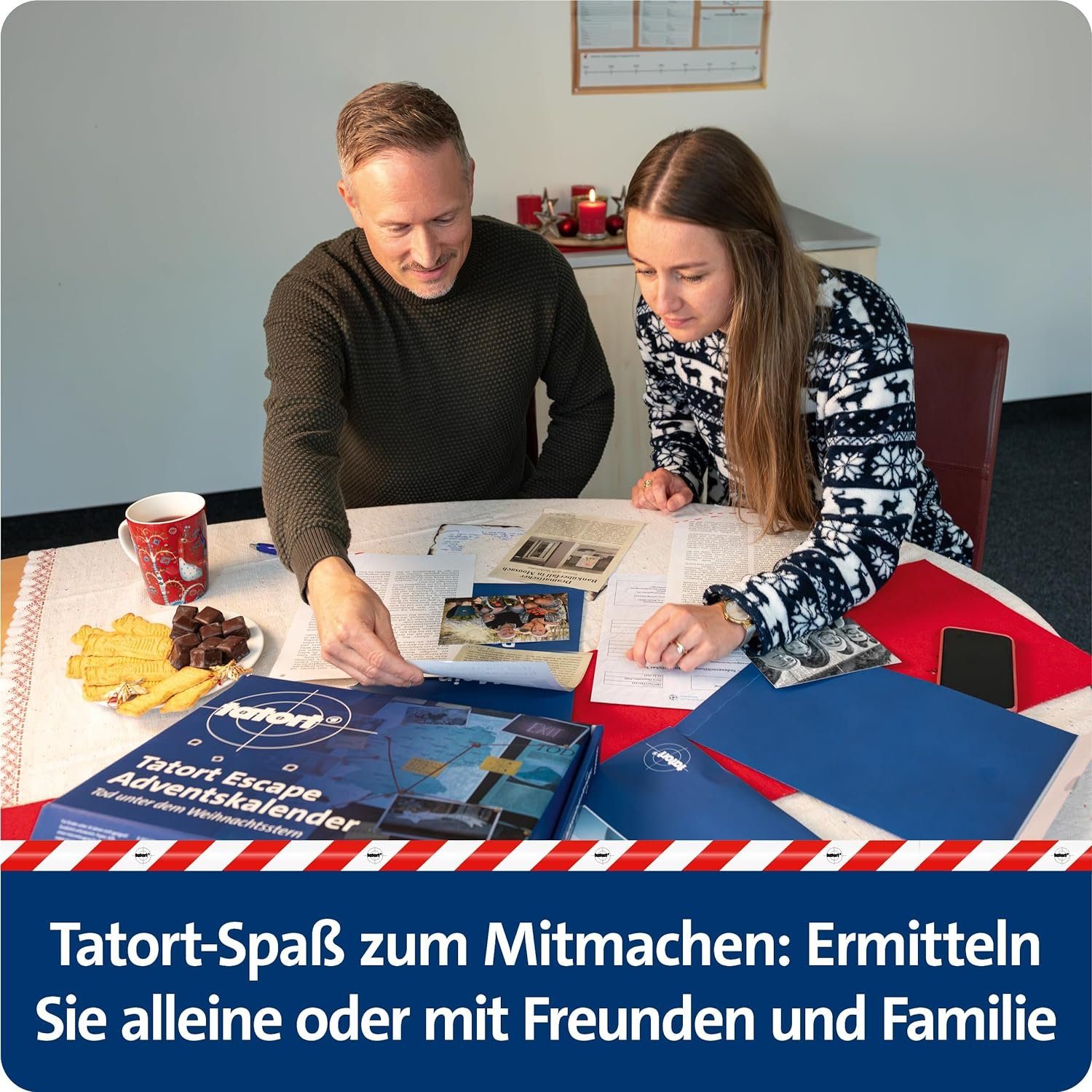 Franzis Spielzeug-Adventskalender Escape-Kalender Tatort