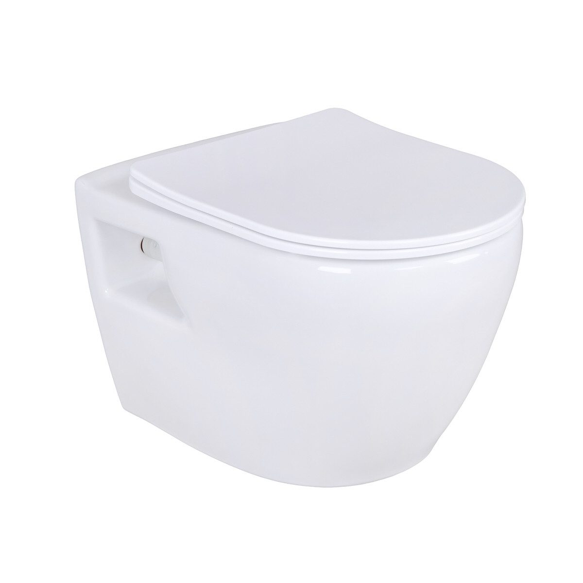 GEBERIT Tiefspül-WC GEBERIT-AL5508-SET, Hänge Wand WC mit Taharet Funktion, Bidet, Absperrventil