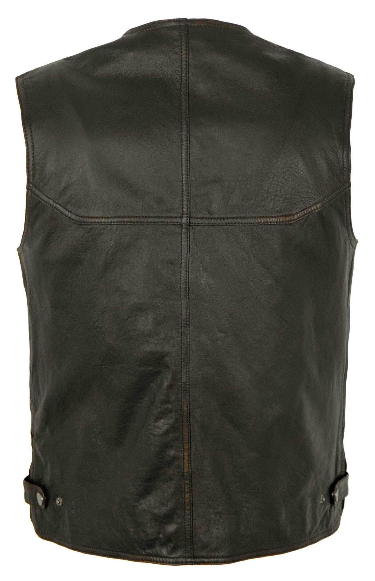 Maddox Lederweste Georgio MADDOX - Herren Lederweste Lammnappa schwarz-beig günstig online kaufen