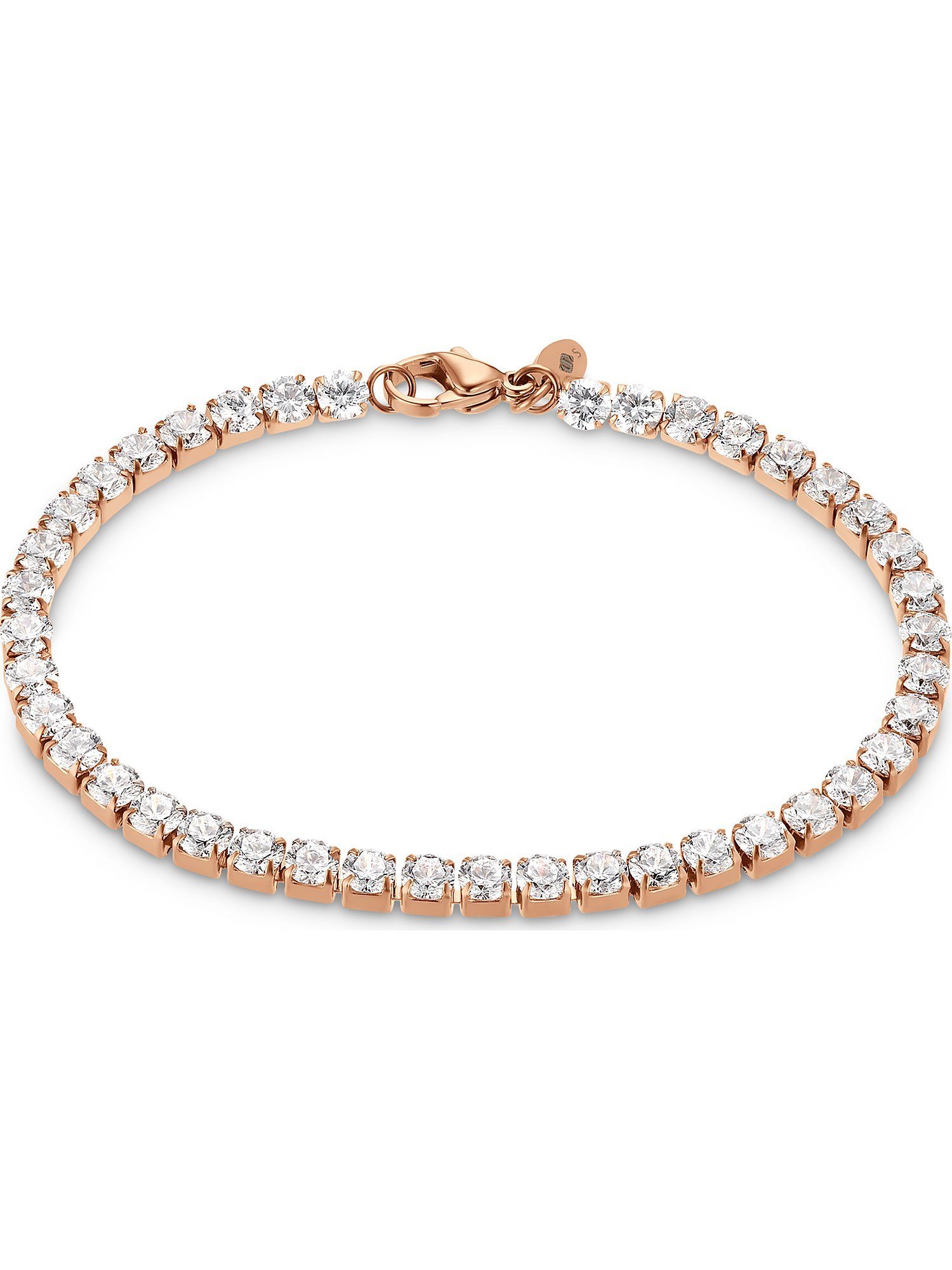 FAVS Edelstahlarmband FAVS Damen-Armband Edelstahl 41 Zirkonia günstig online kaufen