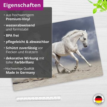cover-your-desk.de Schreibtischunterlage abwaschbar – Galoppierende Pferde - premium Vinyl - Made in Germany, (1 tlg)