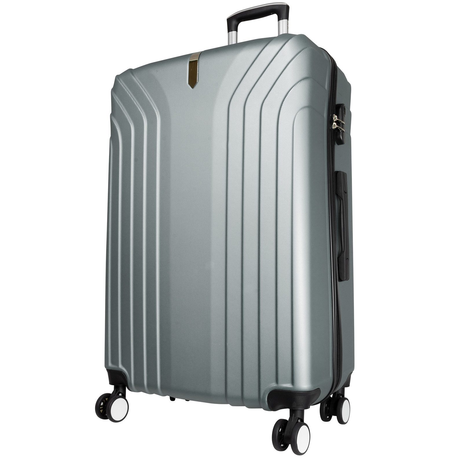 Trendyshop365 Hartschalen-Trolley Koffertrolley Hartschalenkoffer mit Doppelrollen und Trolleygriff, Zwillingsrollen, Zahlenschloss, robust und leicht