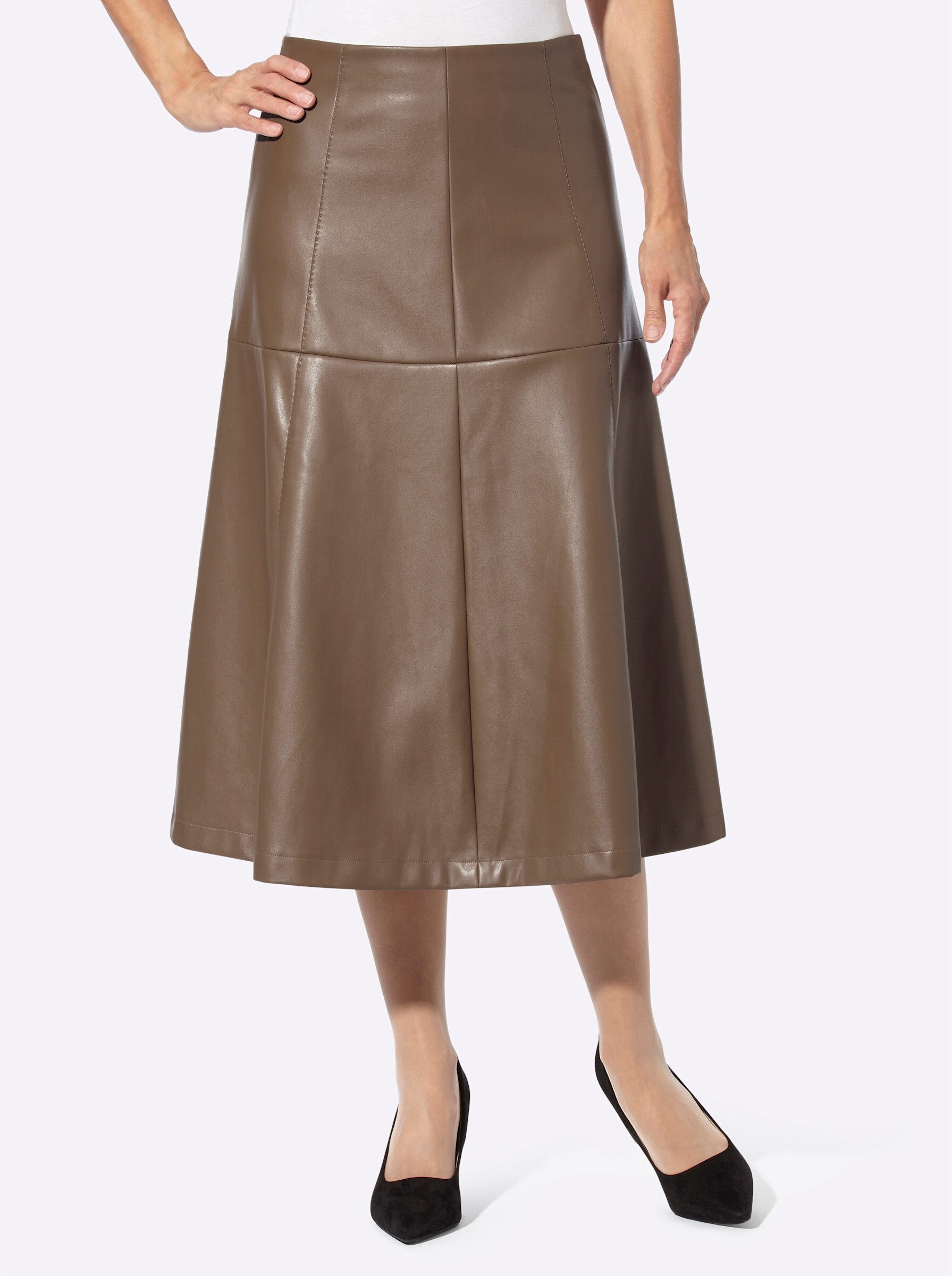 Witt A-Linien-Rock Lederimitatrock . günstig online kaufen