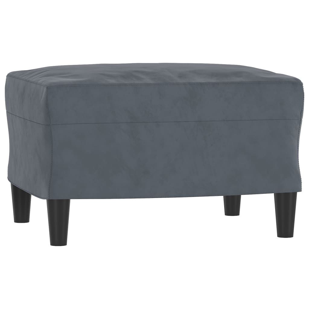 vidaXL Sofa 3-tlg. Sofagarnitur Dunkelgrau Samt, 1 Teile