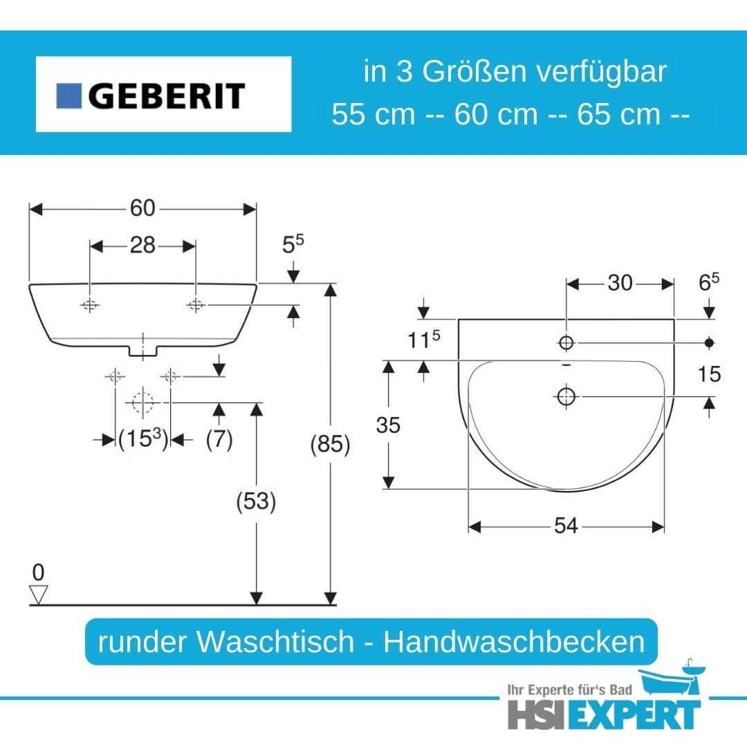 GEBERIT Waschbecken Geberit Renova Waschtisch 60 günstig online kaufen